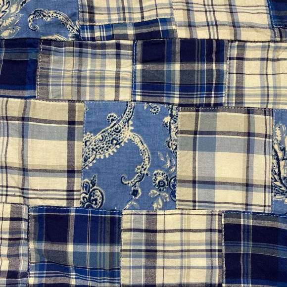 American Living 100% Cotton Blue And White Patchwork Woman’s Mini Skirt NWT 12 - Picture 6 of 11